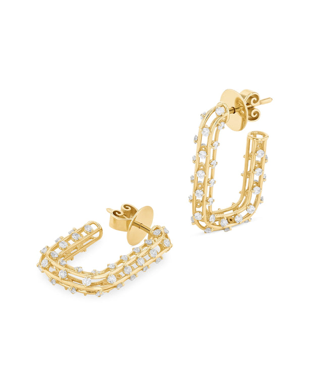 Cage Rectangle Earrings