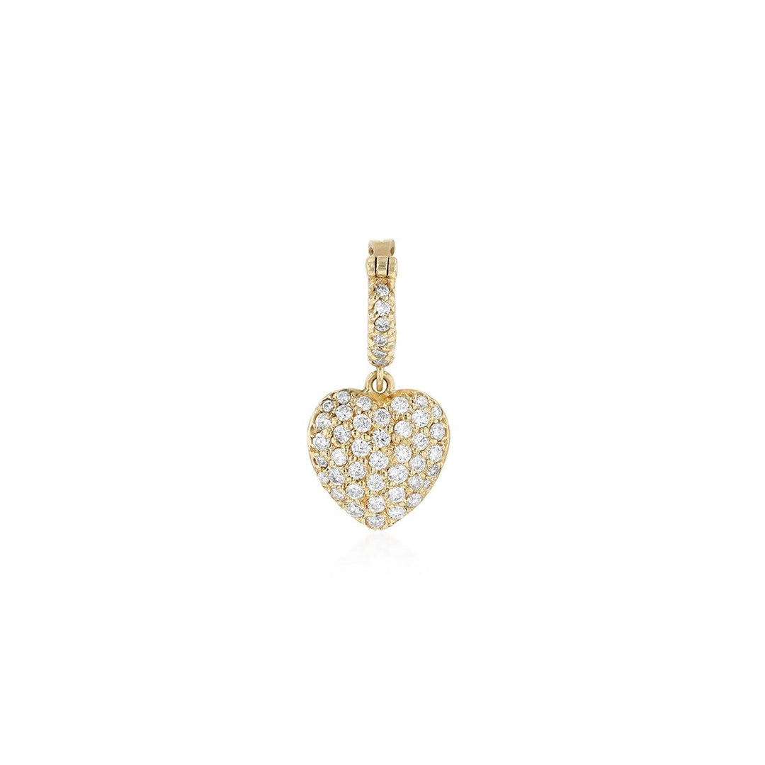 Heart Pendant, White Diamonds